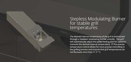 RTG Grill Seoul Modulating burner for stabile grill temperatures