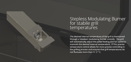 RTG Grill Tokyo Modulating burner for stabile grill temperatures
